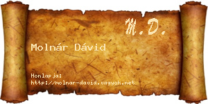 Molnár Dávid névjegykártya